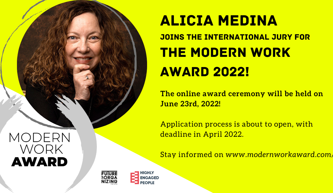 Alicia Medina will join the Jury of the Modern Work Awards 2022